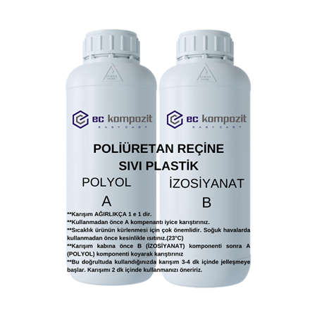Sıvı Plastik Poliüretan Döküm Reçinesi 2 kg SET