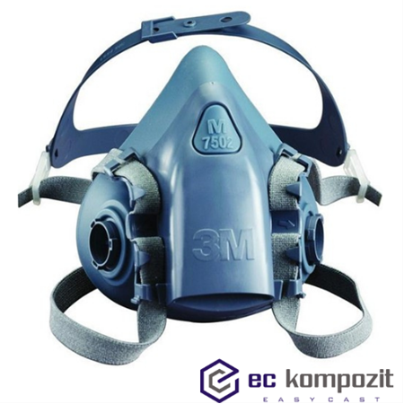 3M 7502 Orta Yeniden Kullanılabilir Yarım Yüz Maskesi