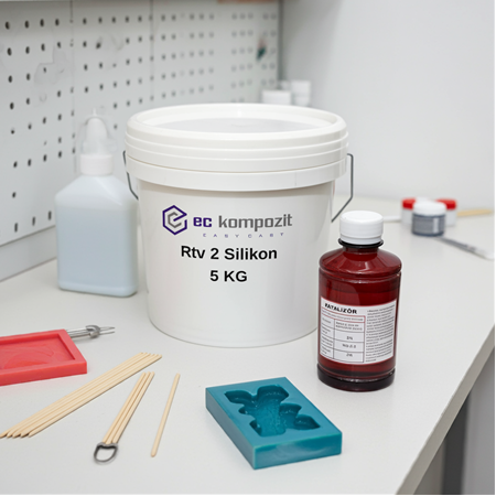 5 SHORE Transparan RTV 2  Kalıp Silikonu 5 KG