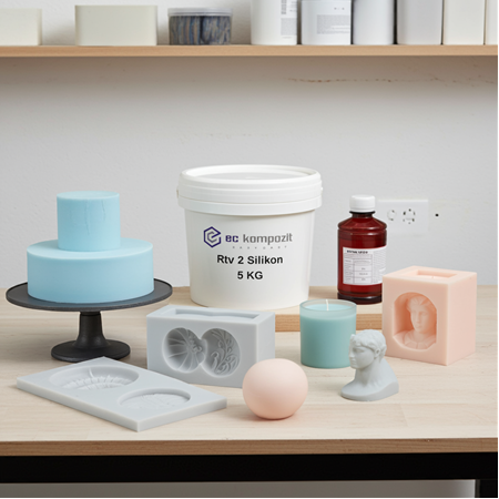 30 SHORE Beyaz RTV 2  Kalıp Silikonu 5 KG