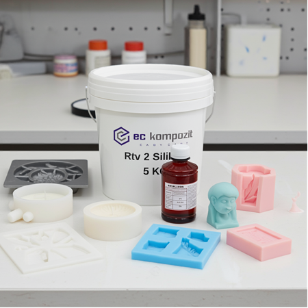 20 SHORE Beyaz RTV 2  Kalıp Silikonu 5 KG