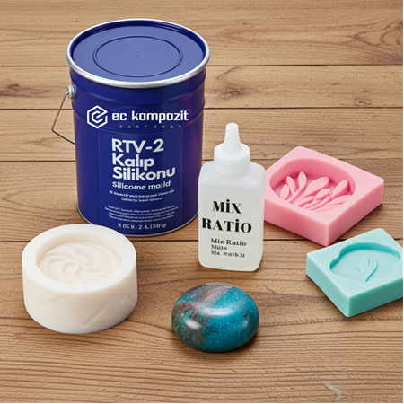 25 SHORE Beyaz RTV 2  Kalıp Silikonu 25 KG